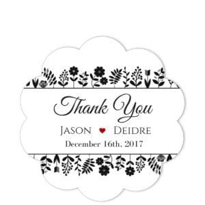 Flower Beds Thank You Sticker
