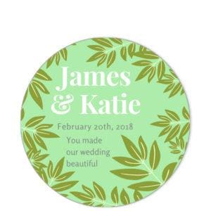 Leaves of Spring Green Sentiment Sticker