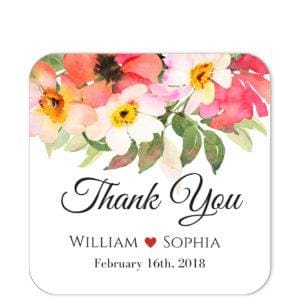 Bouquet Top Square sticker