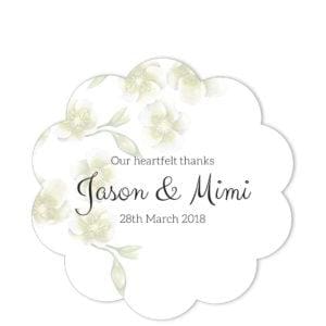 Vintage Briar Rose White Cascade Sticker