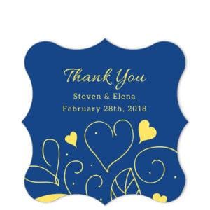 Country Summer Blue Thank You Sticker