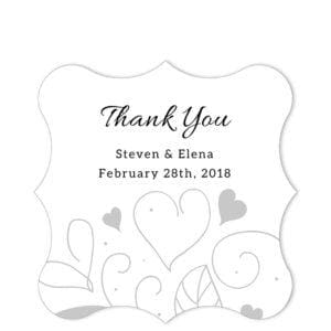 Country Summer White Thank You Sticker