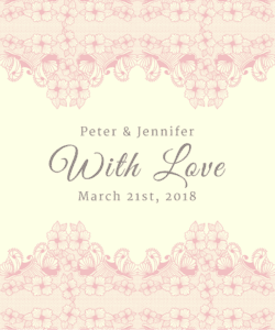 Lace Border With Love Pink Favor Tag