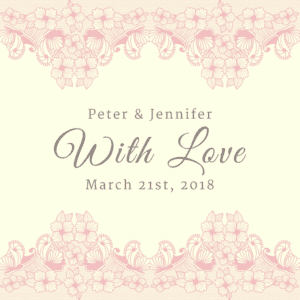 Lace Border With Love Pink Sticker