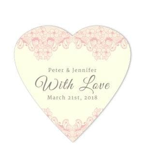 Lace Border With Love Pink Sticker