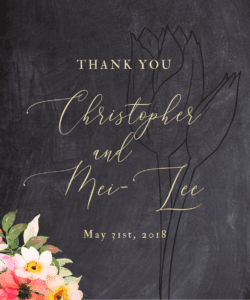 Tulips Thank You Grey Favor Tag