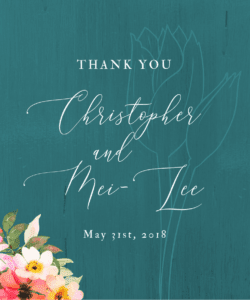 Tulips Thank You Green Favor Tag