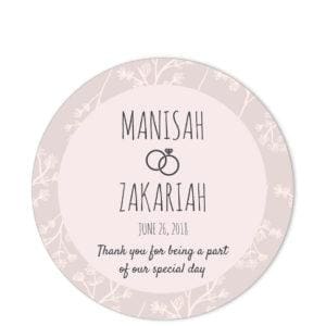 Elegant Flowers Thank You Sticker