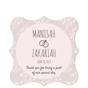 Elegant Flowers Thank You Sticker