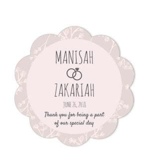 Elegant Flowers Thank You Sticker