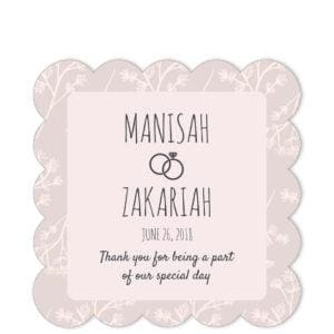 Elegant Flowers Thank You Sticker