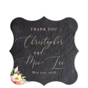 Tulips Thank You Grey Sticker
