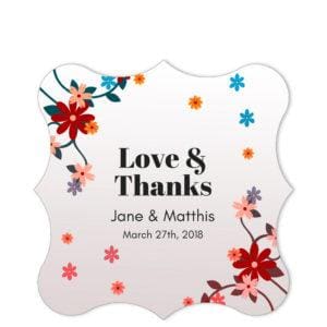 Windy Blooms Love & Thanks Sticker
