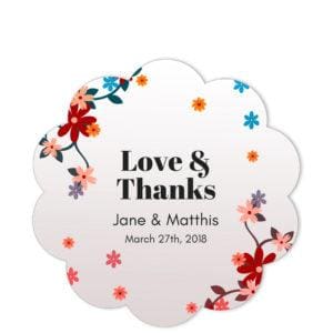 Windy Blooms Love & Thanks Sticker