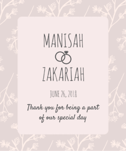 Elegant Flowers Favor Tag
