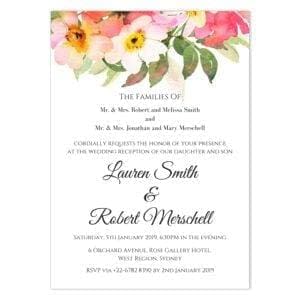 BOU-TOP-INV-1 Romantic Bouquet Invitation