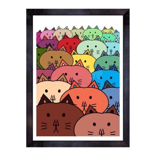 LUN-CAT-ART-1 Lunchtime Cats Wall Art