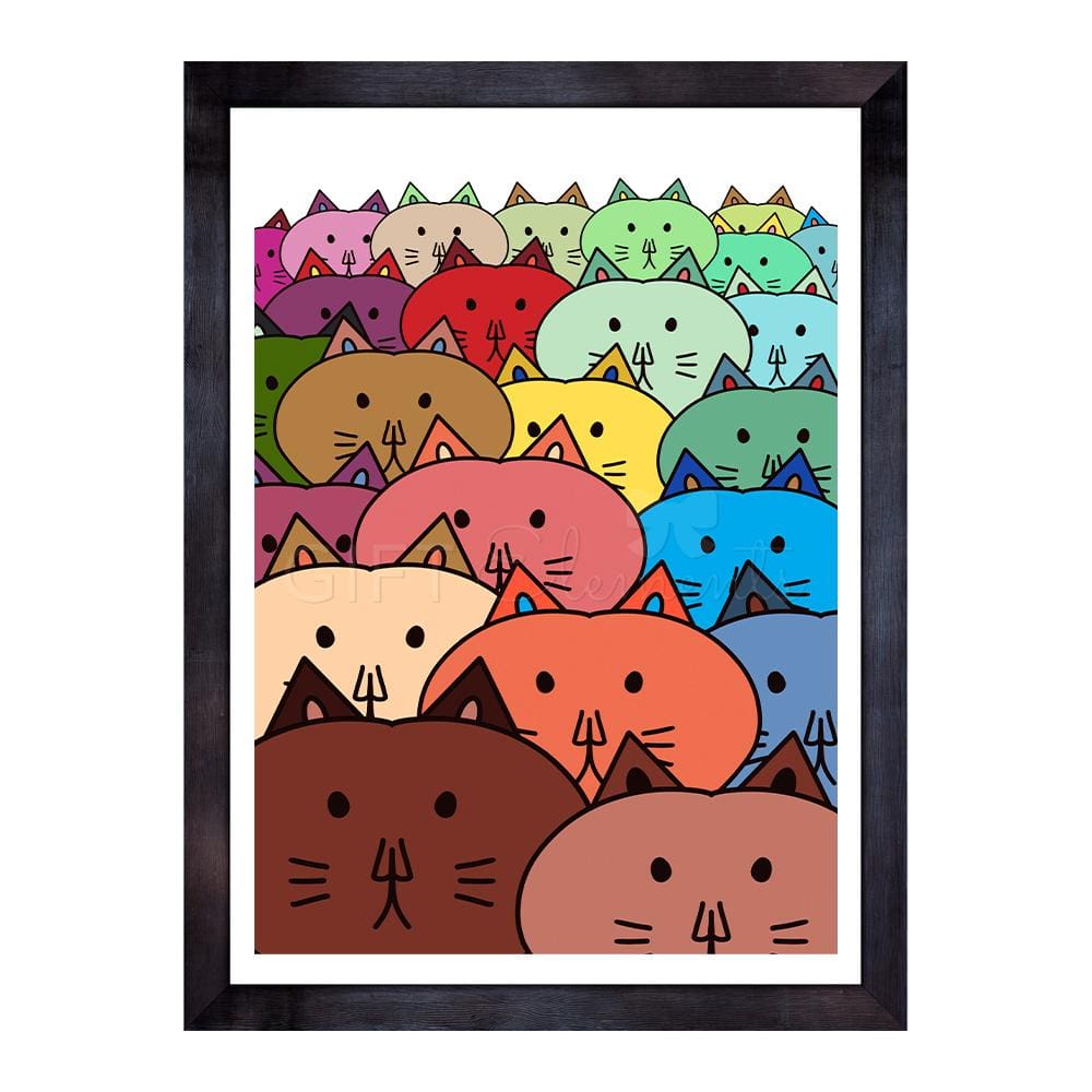 LUN-CAT-ART-1 Lunchtime Cats Wall Art