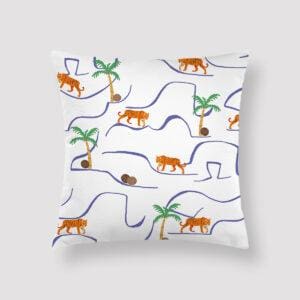 ROA-TIG-CUS-1 Roaming Tigers Cushion Throw Pillow