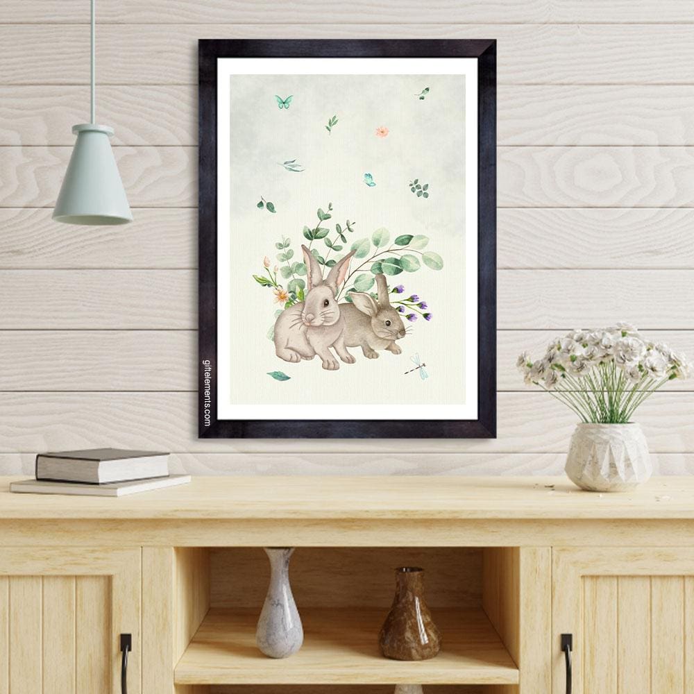 BUN-RAB-ART-1 Bunny Rabbits Wall Art