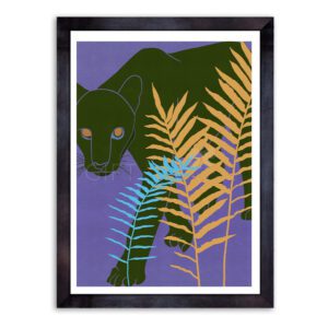 Foliage Jaguar Wall Art