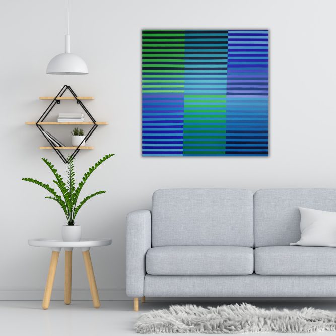 OMB-DELB-FIN-1 Ombre Delights Blue Abstract Fine Art