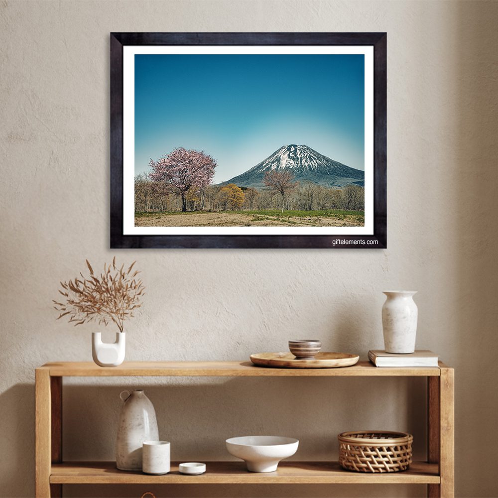 YOT-CHE-PHO-1 Mount Yotei and Cherry Blossom Photo Art
